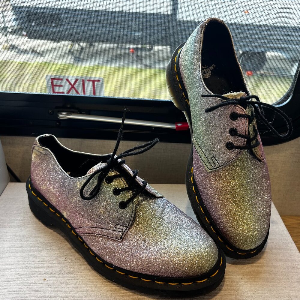 Dr Martens Sparkle Glitter Oxford Shoes Size 38 (7 US)